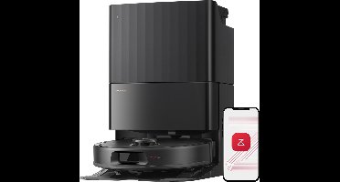 Roborock Qrevo S5V Robotstofzuiger met dock– 12000 Pa zuigkracht– FlexiArm-dweilen– Reactief obstakel vermijden – Dubbele anti-klitfunctie– Warmeluchtdroging– Obstakelvermijding en slimme navigatie– Zwart