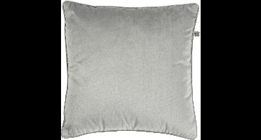 Dutch Decor FINN - Kussenhoes 45x45 cm - velvet - effen kleur - Micro Chip - lichtgrijs - met rits - zonder binnenkussen