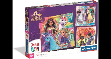 Clementoni - Puzzel - Unicorn Academy - 3 x 48 stukjes - Super Color - vanaf 5 jaar