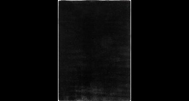 Wasbaar Vloerkleed | Tapijt | Joy | Uni | Zwart | 120x160 cm