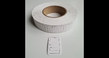 Hangetiket op rol 30x50 mm bedrukt 1000