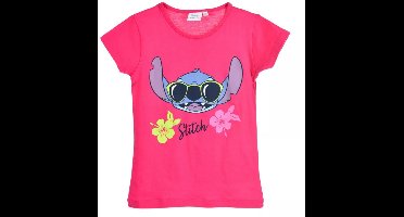 Disney - Lilo & Stitch - T-shirt - Kleur Fushia. Maat 98/104 cm - 3/4 jaar.