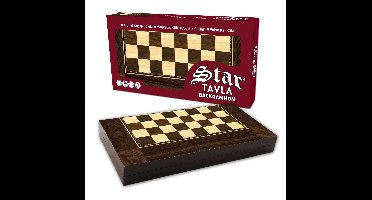 Backgammon & Dammen - Turks Tavla & Dam - Kleur Polyester Antiek Okkernoot