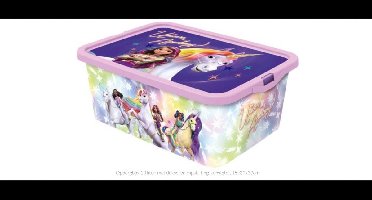 Unicorn opberg box, Kunststof box, Unicorn, Box met deksel
