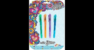 Grafix Tattoo Glitter Gelpennen op kaart