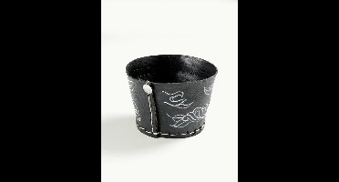 Tadé Pot Moyen - medium bakje van recycled tyre - motief wind