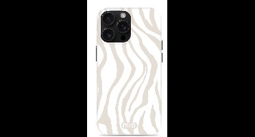 MIO by Mobilize Hoesje | Geschikt voor Apple iPhone 16 Pro | Compatibel met MagSafe / Qi2 | Hard Shell Back Cover | Sandy Zebra