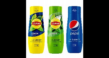 SodaStream Lipton - Limonadesiropen - Lemon Ice Tea - Green Ice Tea - Pepsi