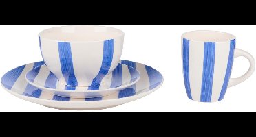 alpina 4-Delige Gestreepte Servies Se