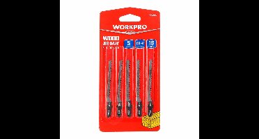 Zaagblad Workpro T101A0 Decoupeerzaag Hout (5 Stuks)