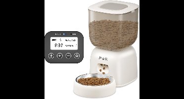 Automatische Voerbak Kat en Hond - Voerautomaat - Beige