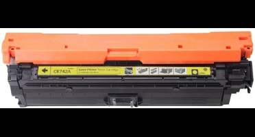 Toner geschikt voor HP 650A (CE742A) | 1x Geel geschikt voor HP Color LaserJet Enterprise CP5520 - CP5525n - CP5525dn - CP5525xh - M750n - M750dn - M750xh