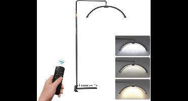 LuminexPro M5 Moonlight – Professionele LED Booglamp – 36W – 3200K-5600K – Dimbaar – CRI 90+ – Afstandsbediening – Make-up & Beauty Verlichting