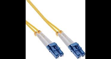 LC Duplex Optical Fiber Patch kabel - Single Mode OS2 - geel / LSZH - 2 meter