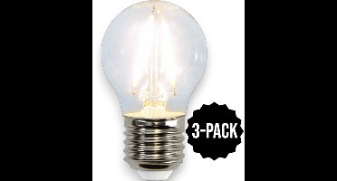 3-Pack | Kogellamp - E27 - 2.3W - Koel Wit - 4000K - Filament - Helder