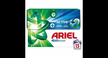 Ariel - 4in1 Wasmiddel Pods - Actieve Geurbestrijding - 15 Pods - 1 stuk