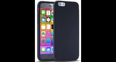 iPhone 6 4 7 - TPU Back Case Hoesje Siliconen Zwart