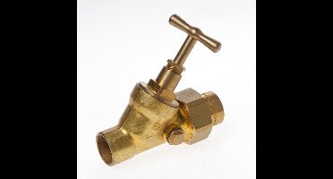 Installatiebranche Stopkraan met koppeling met aftap 28mm