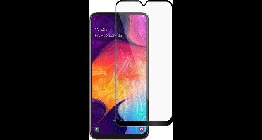 Ntech Screenprotector Geschikt voor Samsung Galaxy A30 full cover Screenprotector Tempered Glass - Zwart