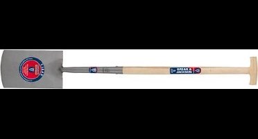 Spear & Jackson Spade breed gebogen met steel en T-handvat 914mm blad 284 x 179 x 183mm (Prijs per stuk)