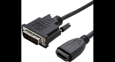 DVI-D Dual Link (m) - HDMI (v) adapter / zwart - 0,15 meter