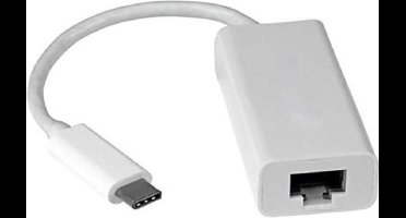 USB-C naar RJ45 Fast Ethernet LAN adapter - USB2.0 - CAT5 / wit - 0,15 meter