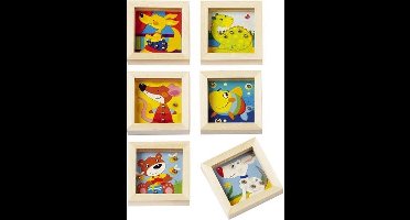 Goki - Set van 6 Behendigheidsspelletjes - Dieren