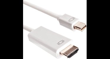 Mini DisplayPort 1.1 naar HDMI 1.3 kabel (Full HD 1080p) / wit - 1,8 meter