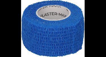 5-pack Plastermaxx Pleisters op rol Waterproof - Hypoallergene & elastische pleister - Blauw - werkt zonder lijm - Rekbaar - anti allergisch - latex vrij - absorbeert bloed - afscheurbaar - lengte 450cm x breedte 2,8cm - voor thuis of op reis