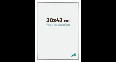 Your Decoration - Fotolijst 30x42 cm - Kunststof - Zilver - Bordeaux