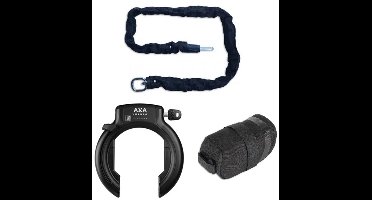 Axa XL Imenso X-Large set met 100cm Insteekketting en zadeltas - Zwart