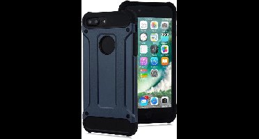 Ntech hoesje Geschikt voor iPhone 8 Plus / 7 Plus - Armor Hoesje - Blauw