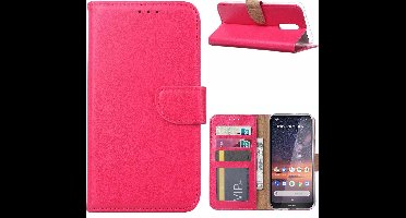 Ntech Hoesje geschikt voor Nokia 3.2 Portemonnee Hoesje / Book Case - Pink/Roze