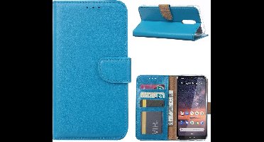 Ntech Hoesje geschikt voor Nokia 3.2 Portemonnee Hoesje / Book Case Turquoise