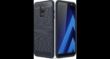 Ntech Soft Brushed TPU Hoesje Geschikt Voor Samsung Galaxy A6 (2018) - Matt Zwart