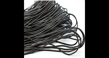 Topgear Elastiek 6 mm - Weerbestendig - Zwart - 100 meter