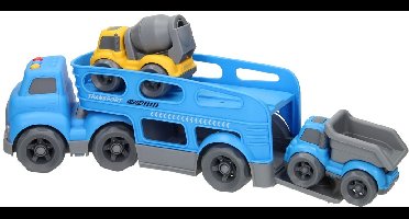 Transporter Werkvoertuigen met Geluid - Blauw