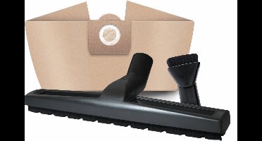 10x Dparts stofzuigerzakken geschikt voor Karcher WD3 en MV3 series + 1x parketborstel + 1x plumeau