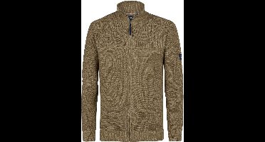Petrol Industries - Heren Gebreid Vest Bristol - Bruin - Maat L