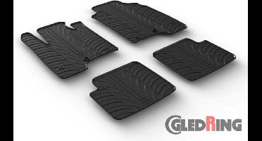 Gledring Rubbermatten passend voor Fiat Panda 2014- (T profiel 4-delig + montageclips)