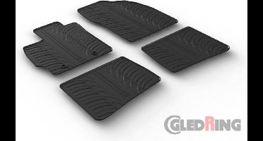 Gledring Rubbermatten passend voor Toyota Prius III 2009-2012 (T profiel 4-delig + montageclips)