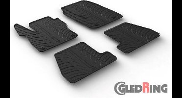 Gledring Rubbermatten passend voor Ford Focus 3/5 deurs + ST 2015-2018 (T profiel 4-delig + montageclips)