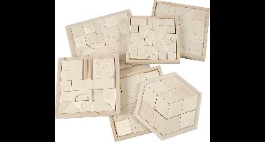 Creotime Puzzel, afm 13-17,5 cm, triplex, 6 sets