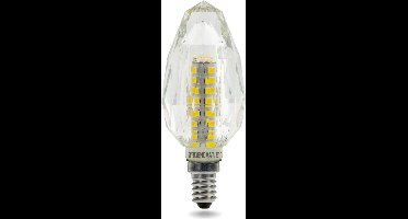 Groenovatie LED Crystal - Kaarslamp - 3W - Warm Wit - E14 Fitting - 89x35 mm - Transparant