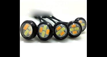 23MM LED - DUO COLOR - Eagle Eye - amber / wit - Waterproof - zwart
