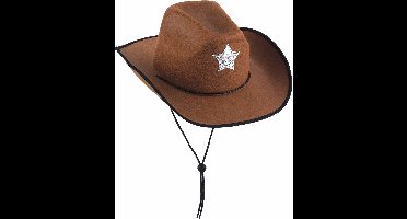 Vegaoo - Kastanjebruine sheriffhoed