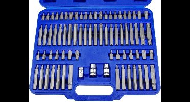 Bitset 75 delig, torx, meertand, inbus en ribe bits