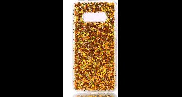 Shop4 - Geschikt voor Samsung Galaxy S10e Hoesje - Zachte Back Case Glitter Goud
