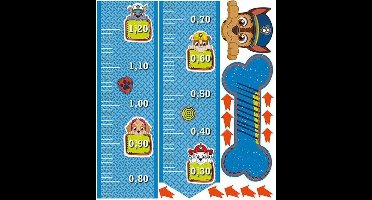 Muursticker Paw Patrol Groeimeter - meetlat - 1.20 m