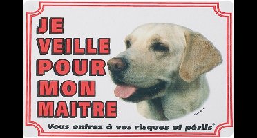 Flamingo Hondenwaakbord Labrador Blond - Wit/Rood